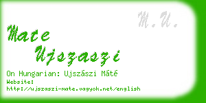 mate ujszaszi business card