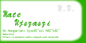 mate ujszaszi business card